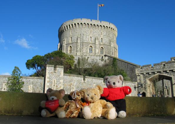 Travelling Bears at Windsor Castle near London