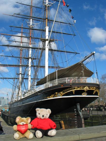 Travelling Bears at the tea clipper Cutty Sark in London